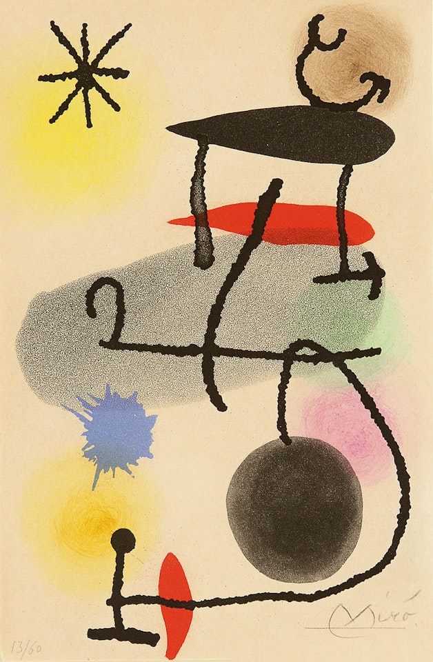 Sheet from "Le dedans & le dehors" by Joan Miró