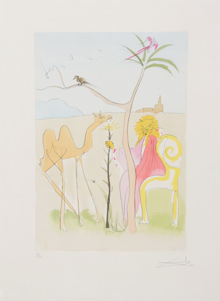 6 sheets from "Le bestiaire de La Fontaine dalinisé" by Salvador Dali