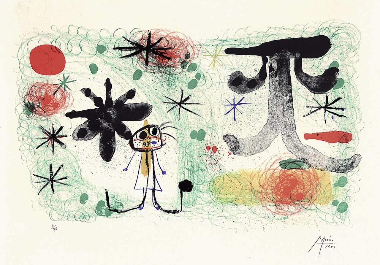 Personnage dans un jardin IV by Joan Miró