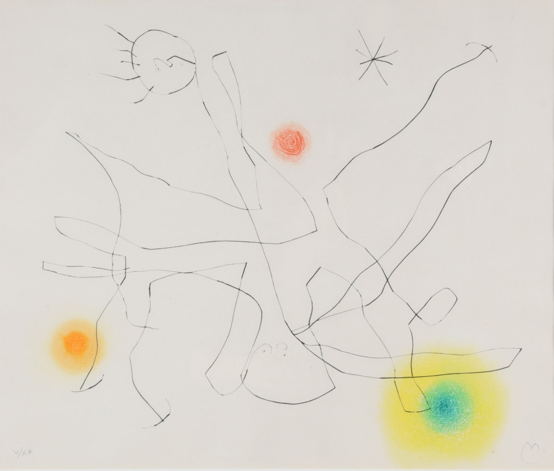 Sheet from "Flux de l"aimant" by Joan Miró