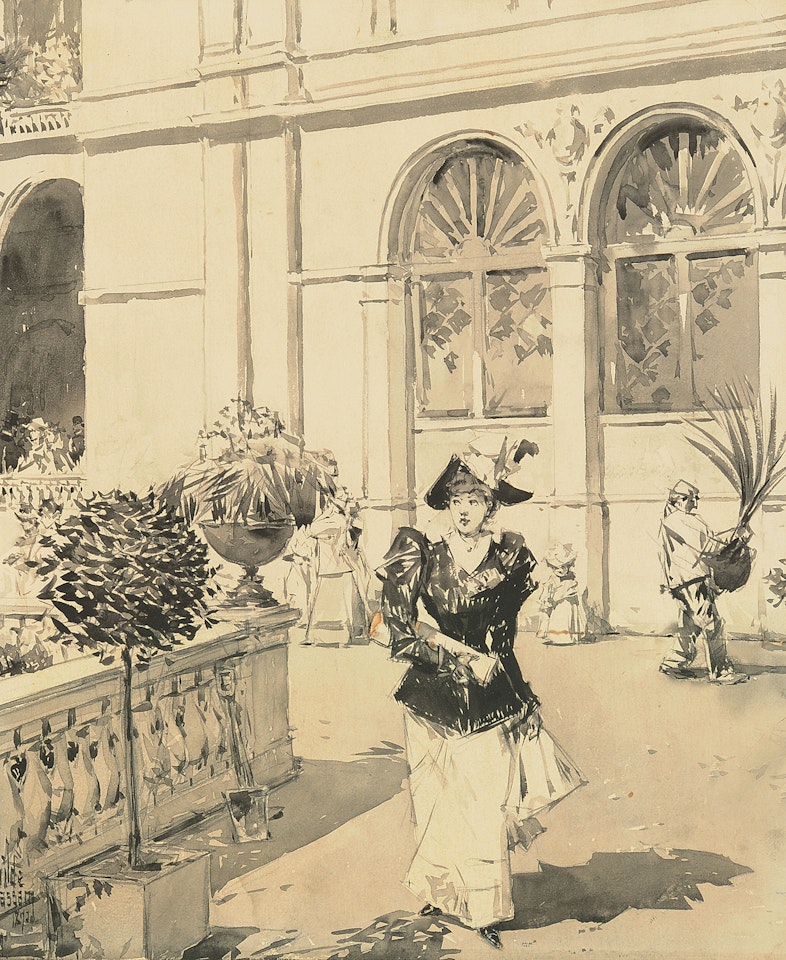 Promenade, Scene at the Columbian Exposition, Chicago by Childe Hassam