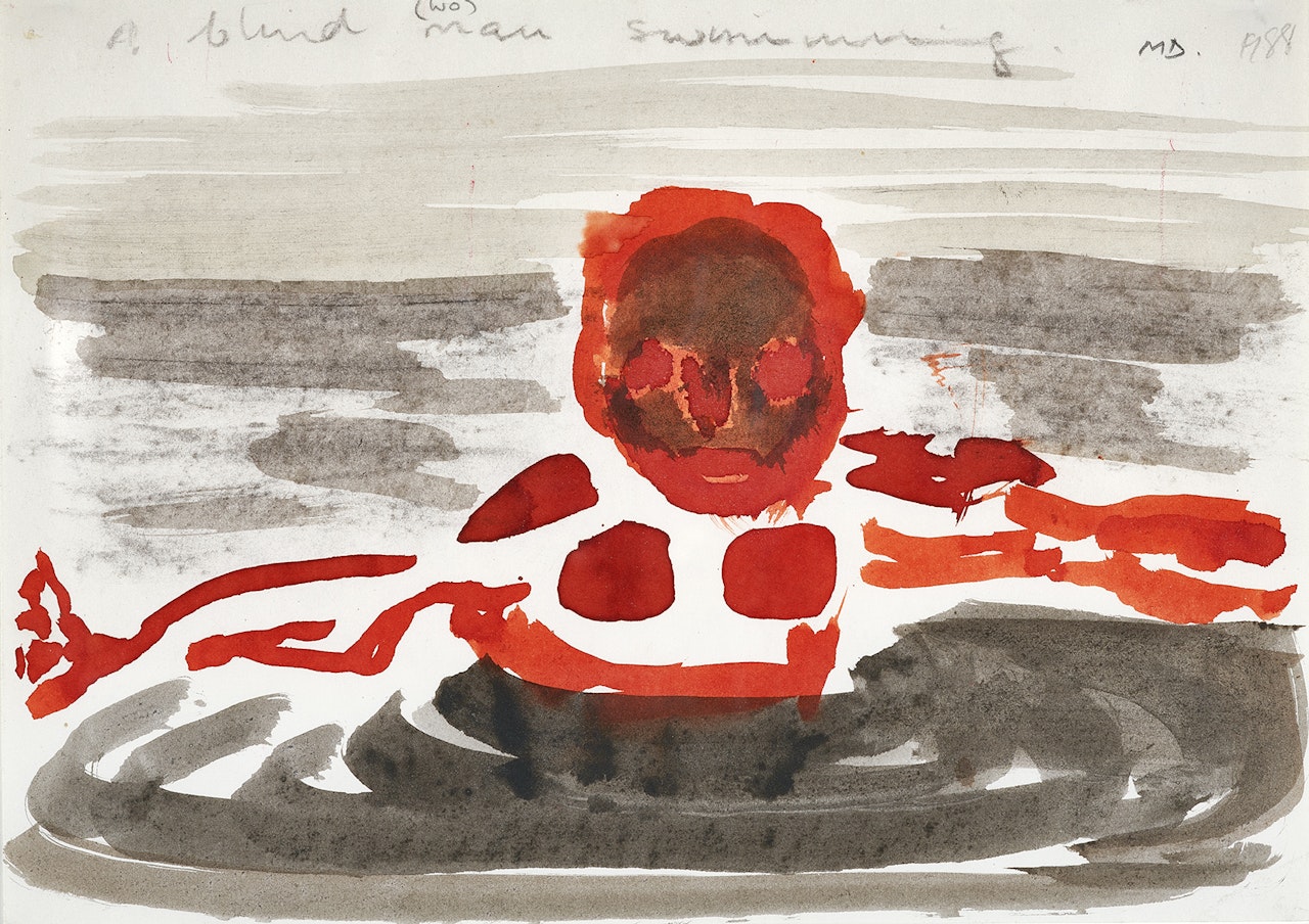 A Blind Man Swimming by Marlene Dumas