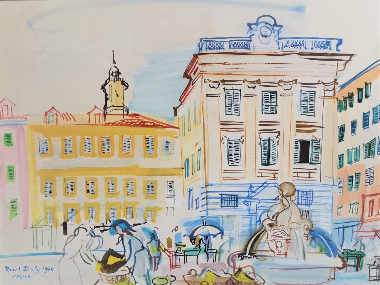 Marché Place Saint-François, Nice by Raoul Dufy