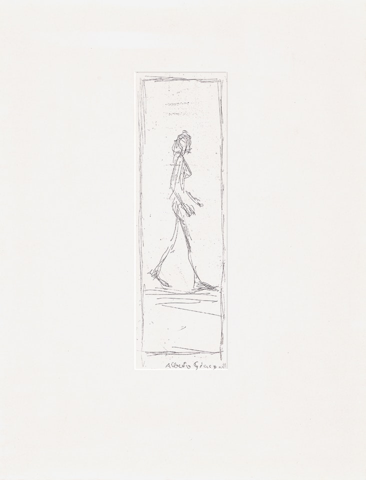 Femme nue marchant de profil à droite by Alberto Giacometti