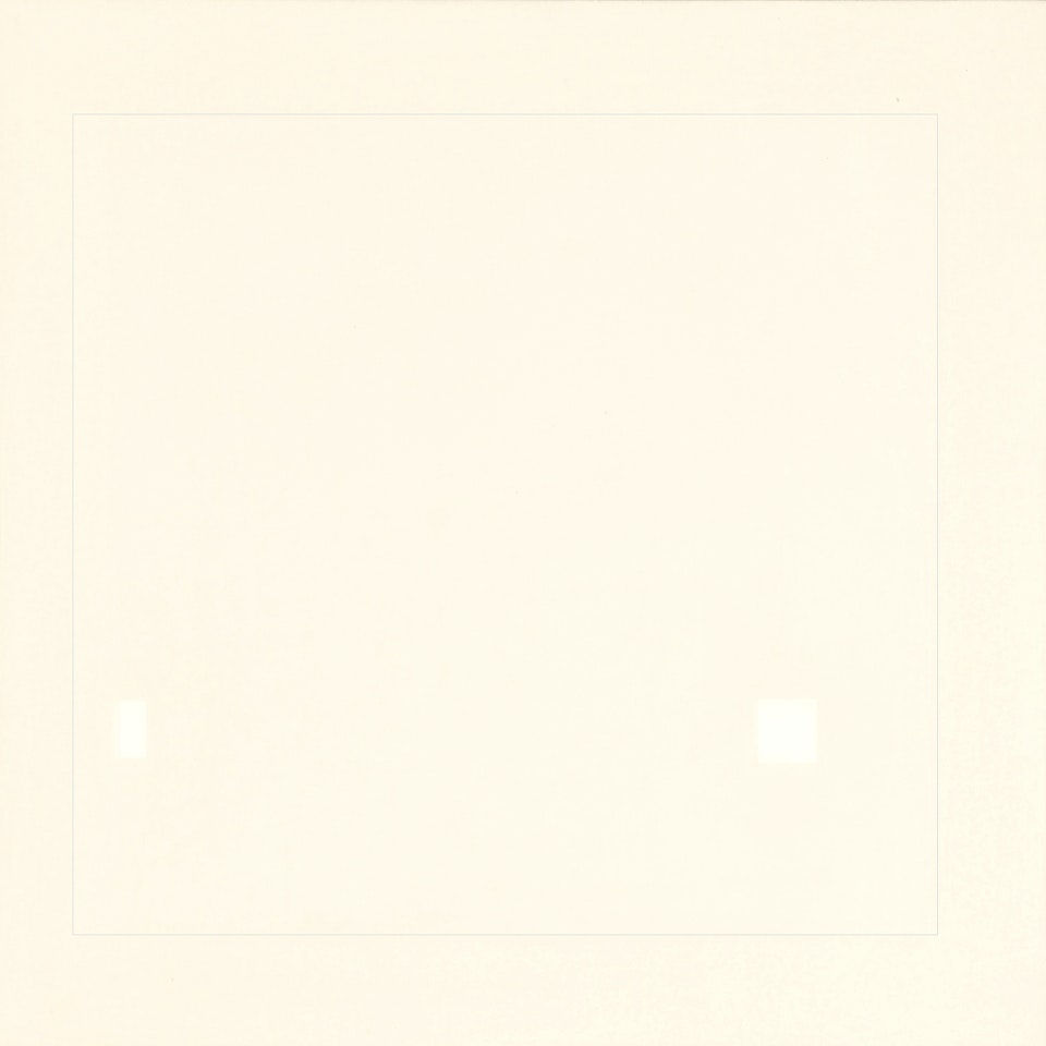 Attrazione quadrata bianca nel rosa by Antonio Calderara