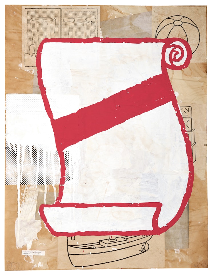 Red Line Drawing #43 by Donald Baechler