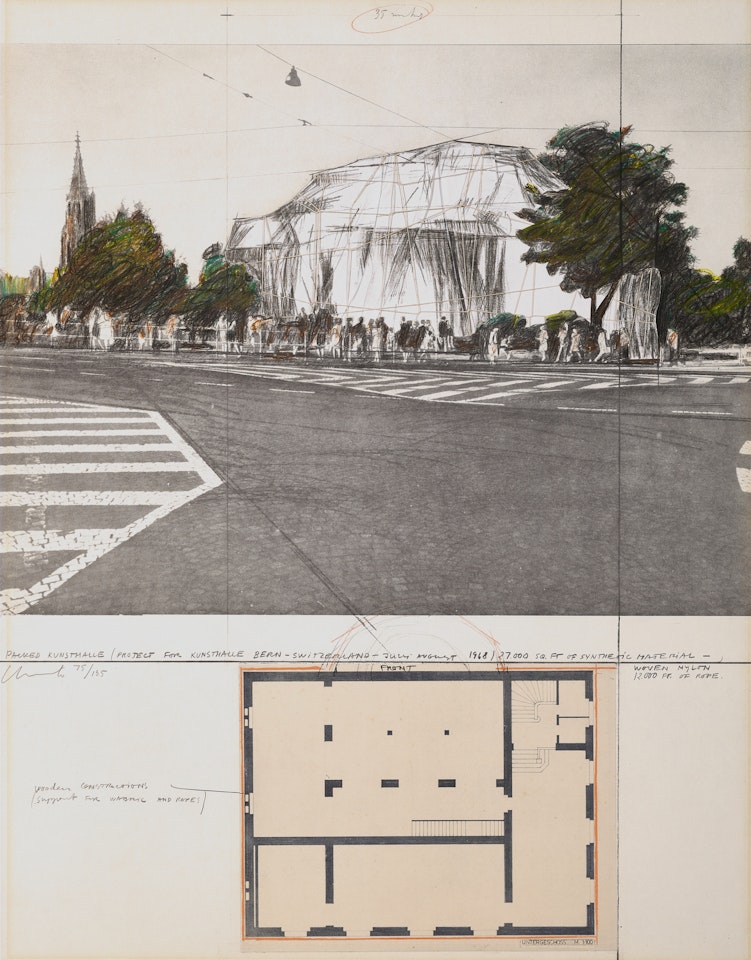 Packed Kunsthalle Bern by Christo