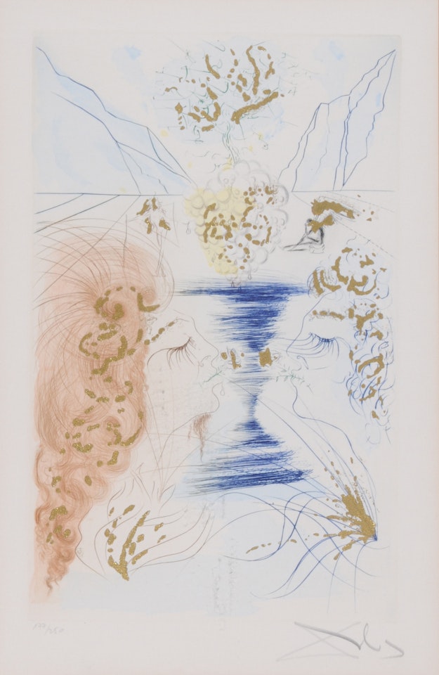 Der Kuss, from "Das Hohe Lied des Salomon" by Salvador Dali