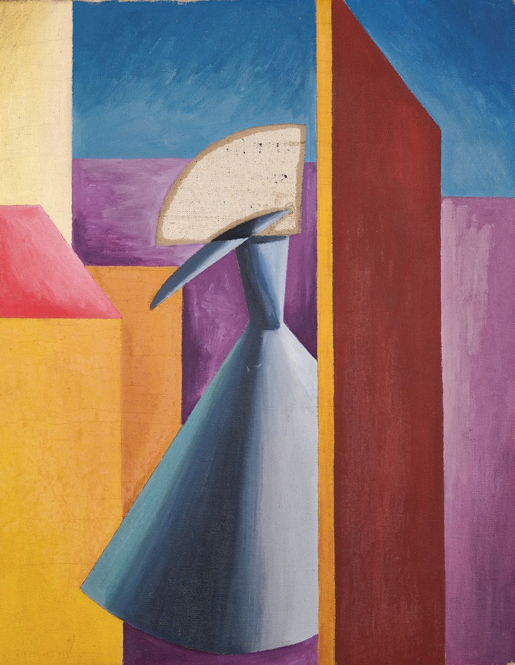 Donna e case (Femme et maisons) by Alberto Magnelli