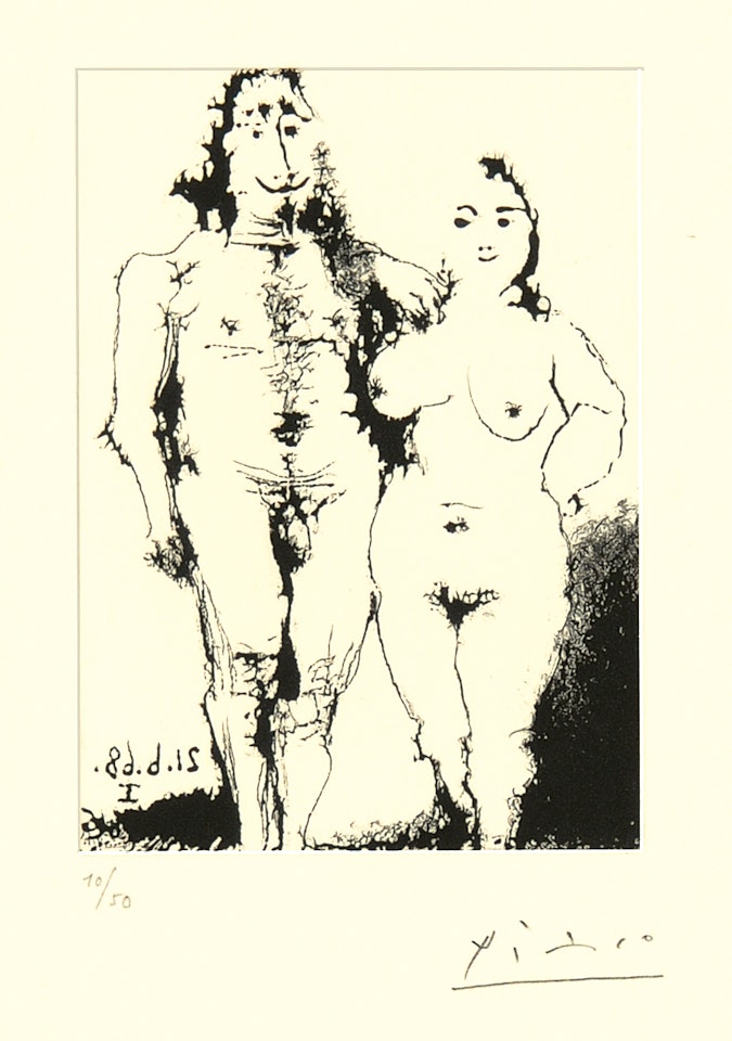 Couple nu posant by Pablo Picasso