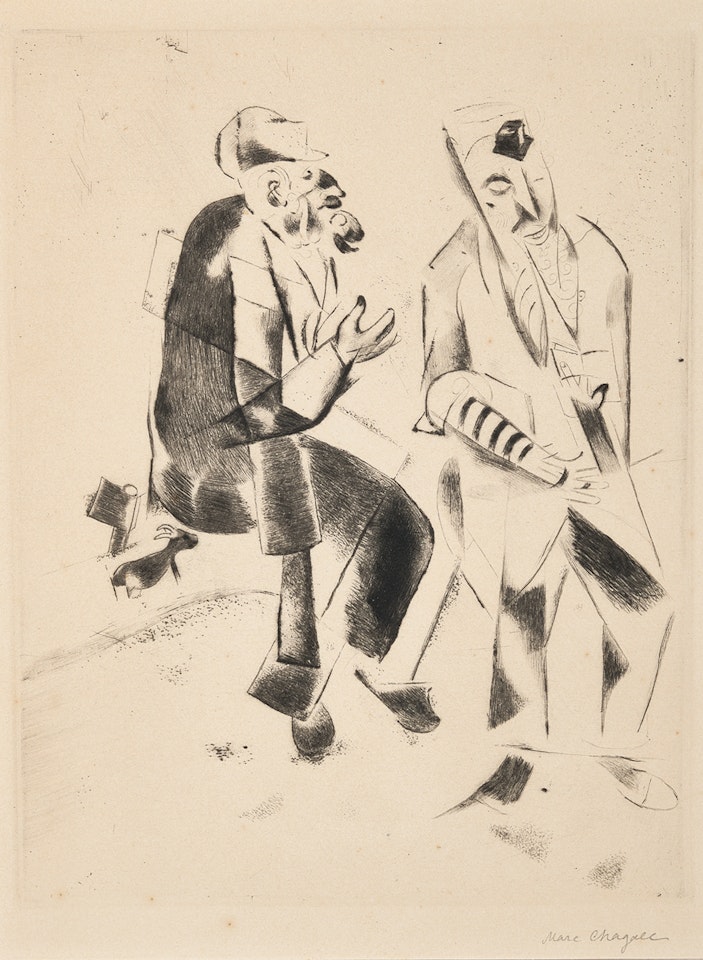 Die Grossväter, from "Mein Leben" by Marc Chagall