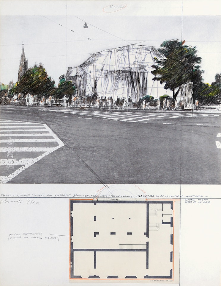 Packed Kunsthalle Bern by Christo