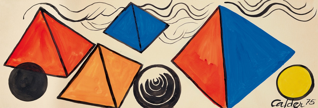 Untitled (Pyramides and Discs) by Alexander Calder