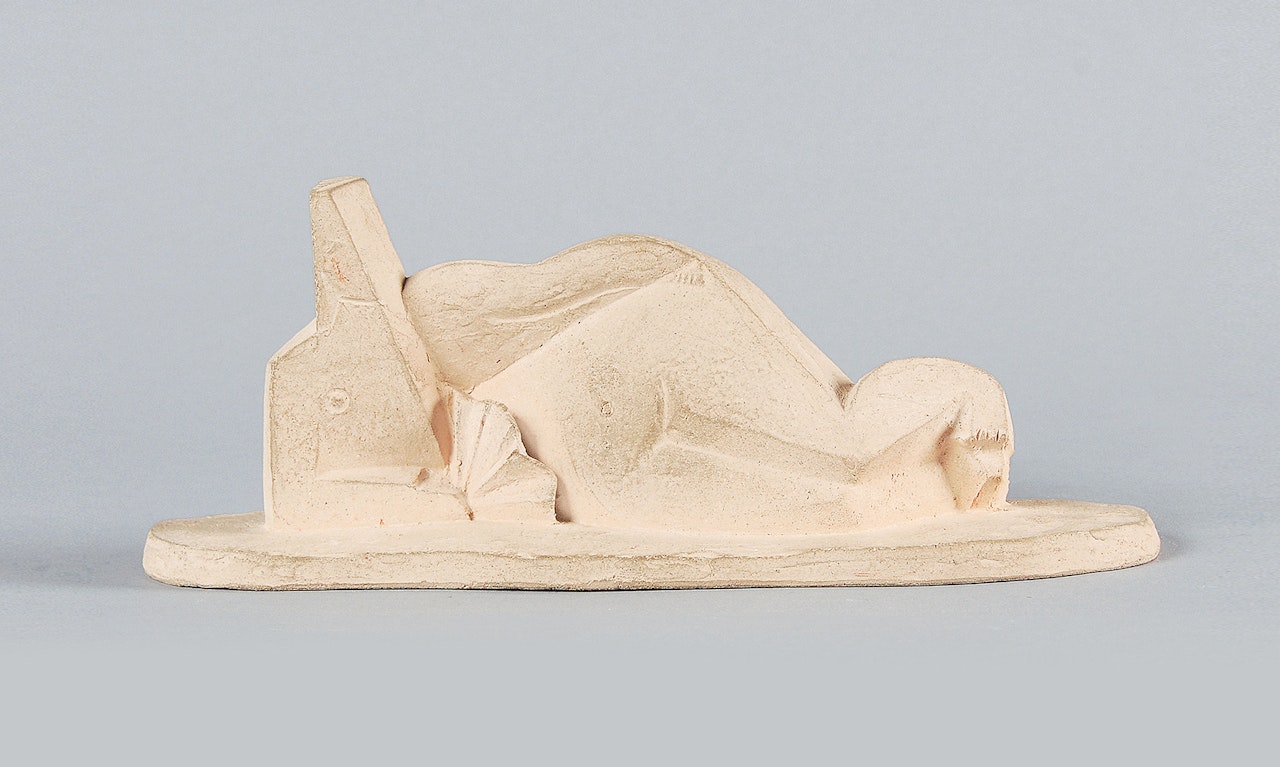 Femme couchée à l"éventail by Henri Laurens