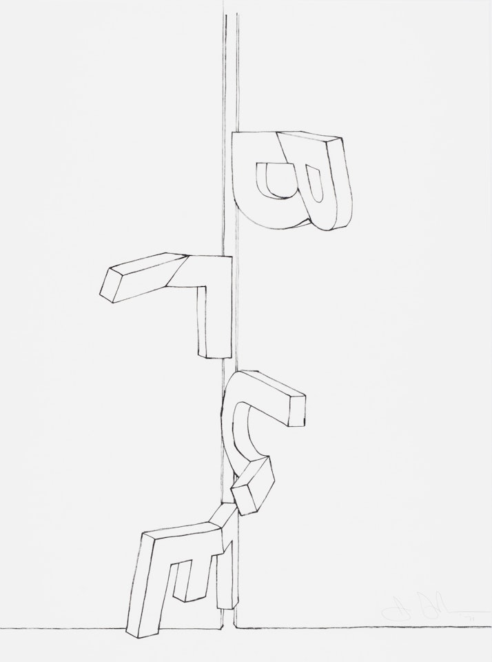 Bent Blue, from "Graphikmappe des Schweizerischen Kunstvereins" by Jasper Johns