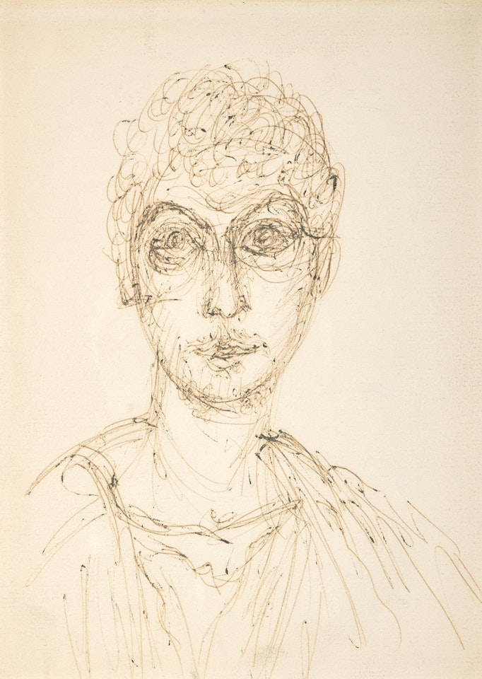 Copie d"après un portrait du Fayoum by Alberto Giacometti