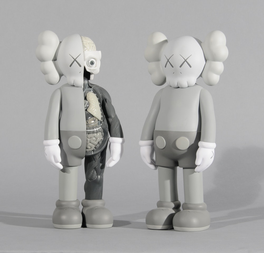 2 multiples: Companion (Grey) ; Companion Flayed (Grey) by Kaws