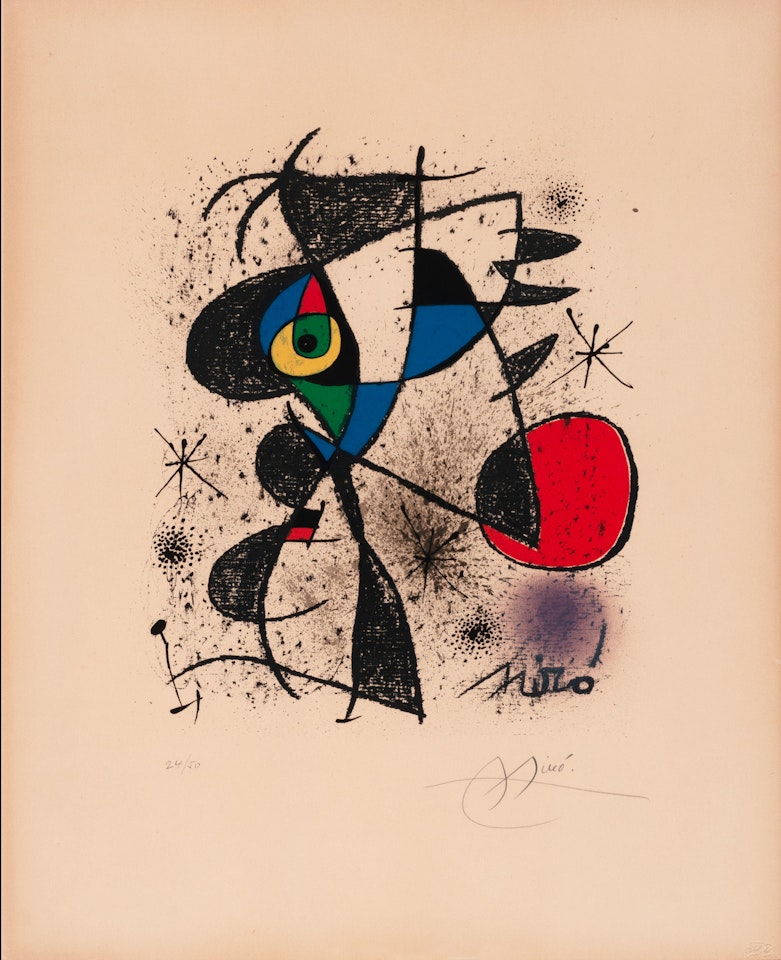 Sheet from "Album International" by Joan Miró