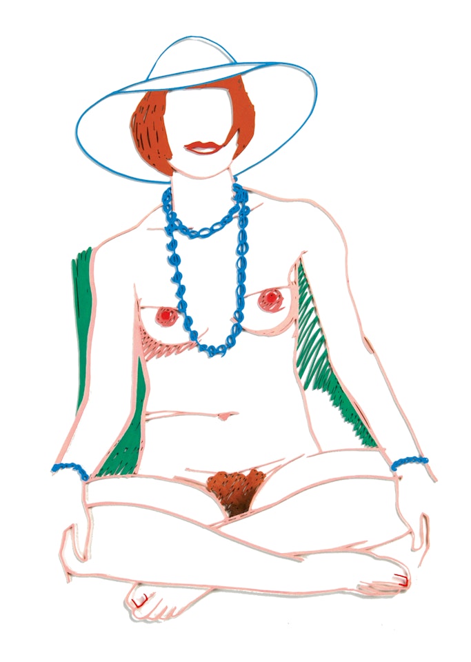 Monica Crosslegged with Beads by Tom Wesselmann