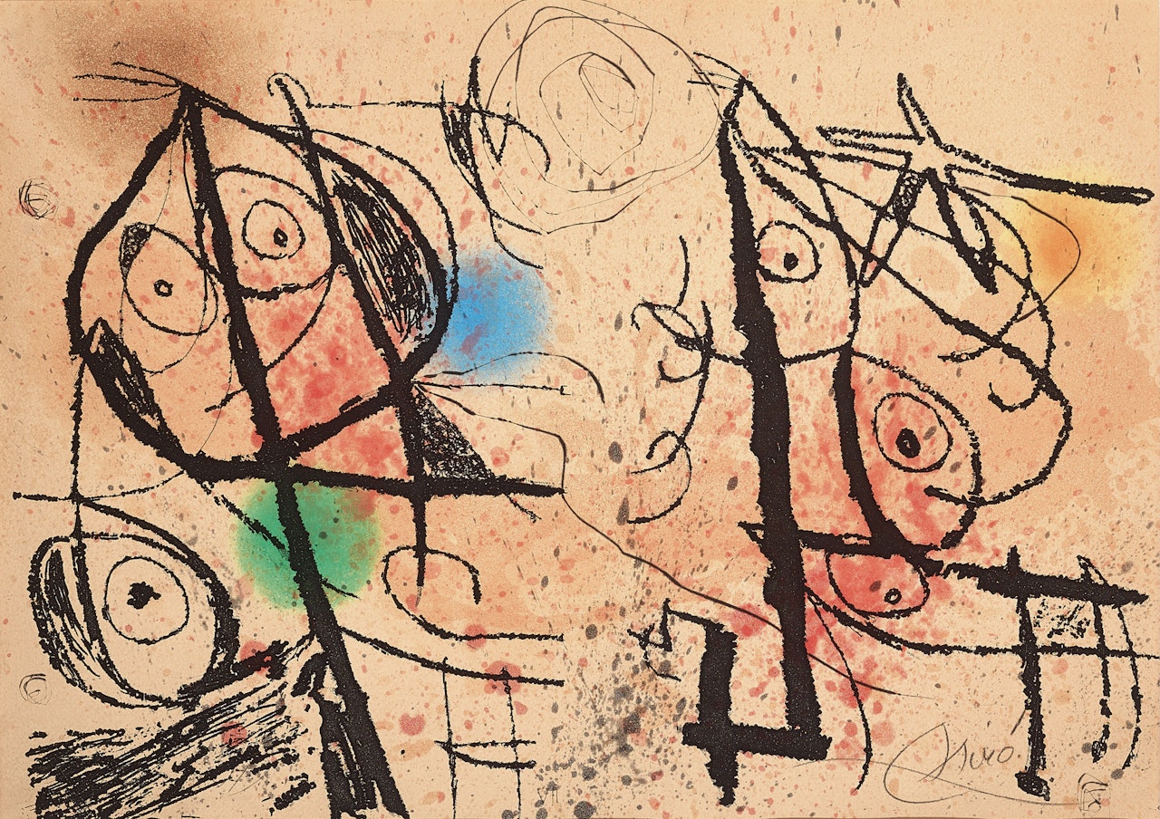 Sheet 7 from "Le courtisan grotesque" by Joan Miró