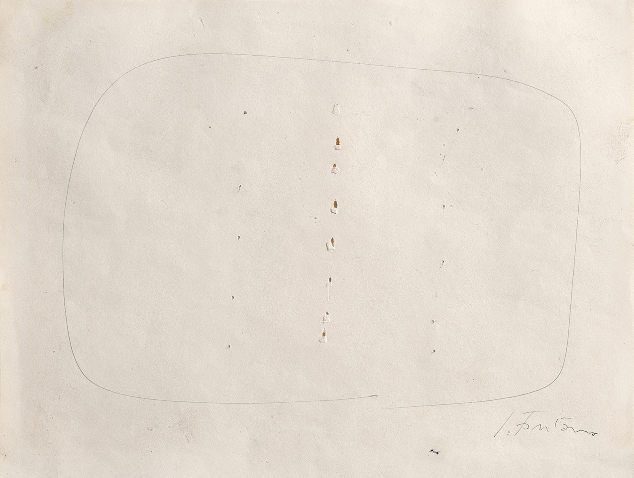 Concetto spaziale by Lucio Fontana