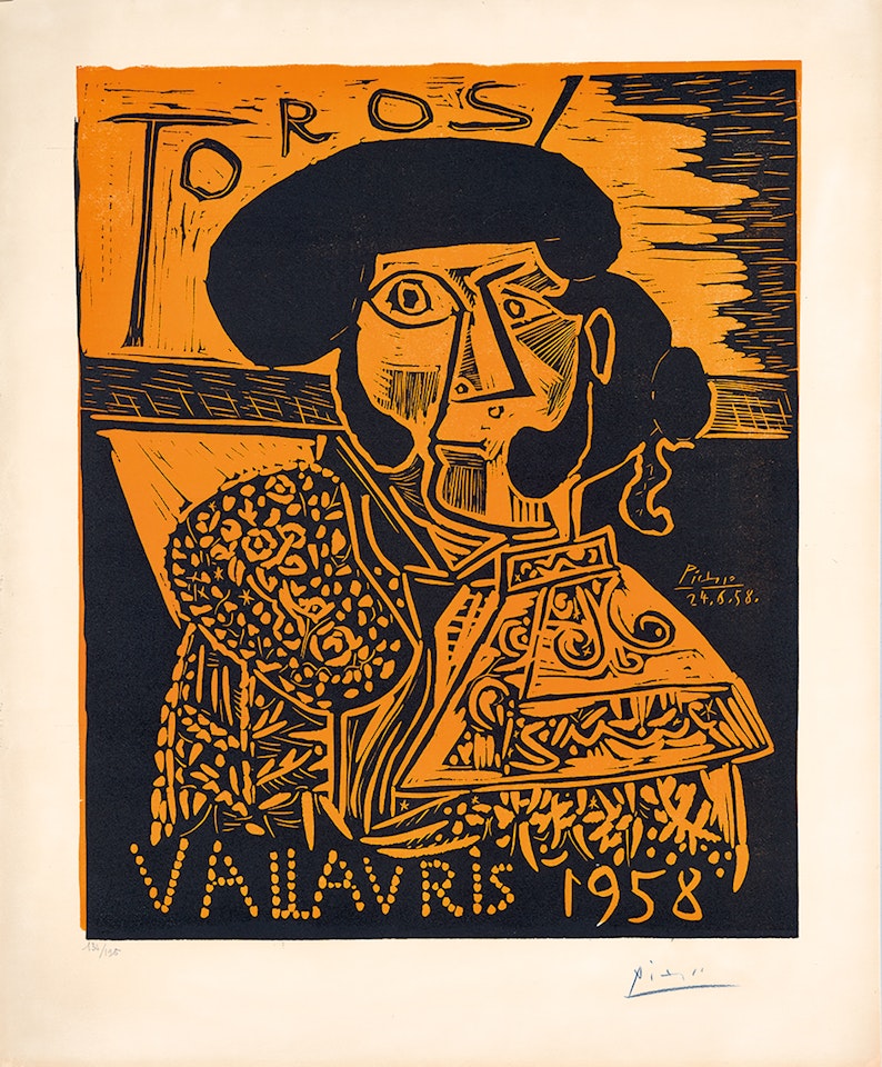 Poster. Toros Vallauris 1958 by Pablo Picasso