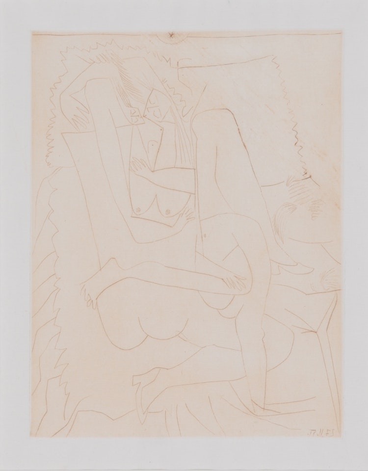 Le couple, from "Dons des féminines" von Valentine Penrose by Pablo Picasso