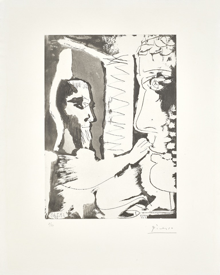 Sculpteur et sculpture, from "Sable mouvant" by Pablo Picasso