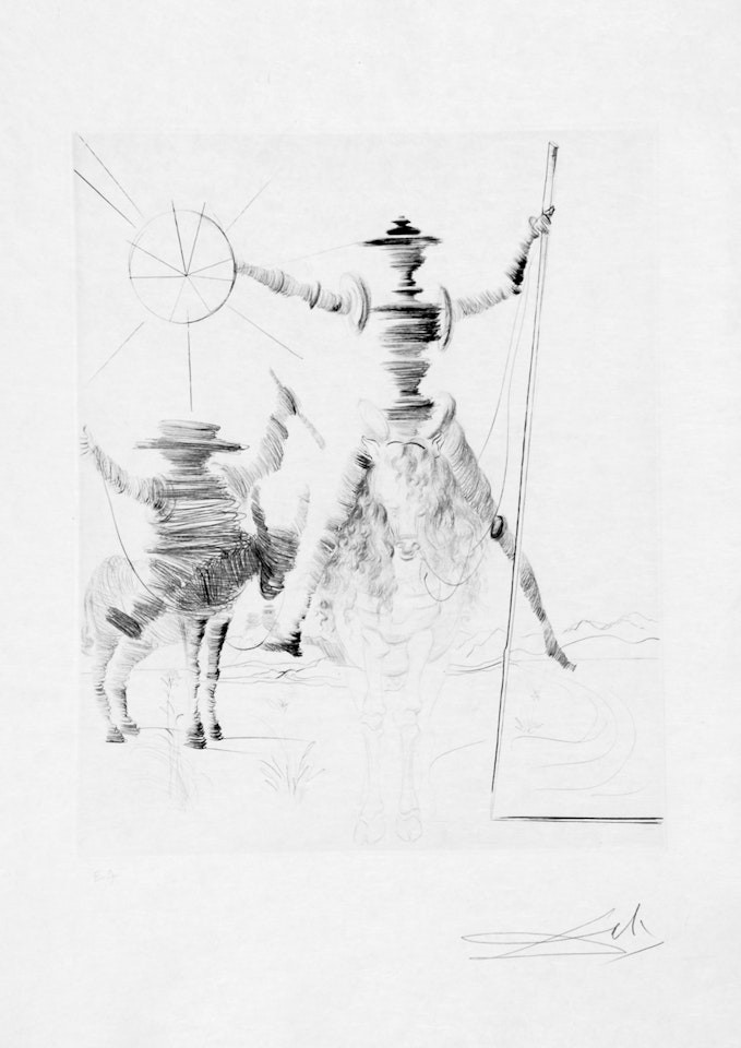 Don Quichotte et Sancho Pança by Salvador Dali