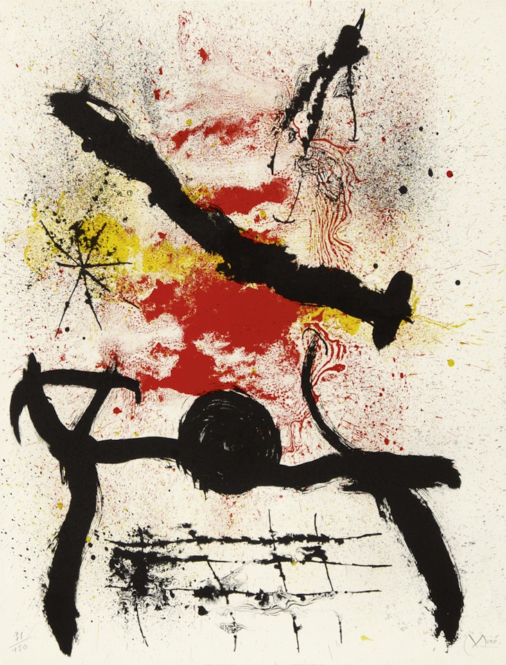 Sheet from "Grafikmappe Hochschule St. Gallen" by Joan Miró