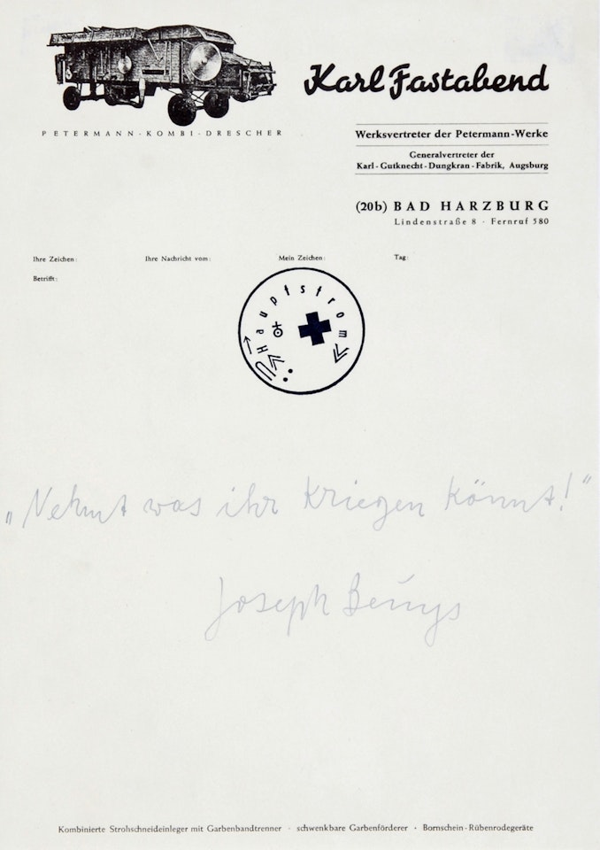 Nehmt was ihr kriegen könnt by Joseph Beuys