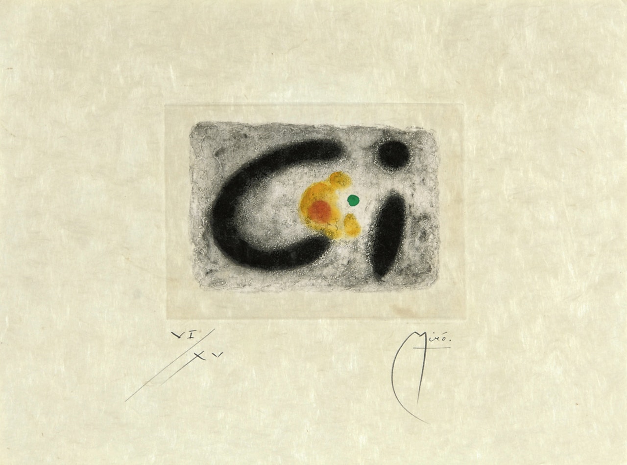 Sheet from "Fusées" by Joan Miró