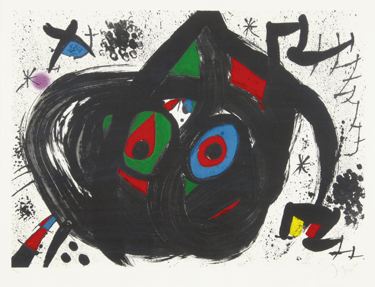 Sheet from "Homenatge a Joan Prats" by Joan Miró