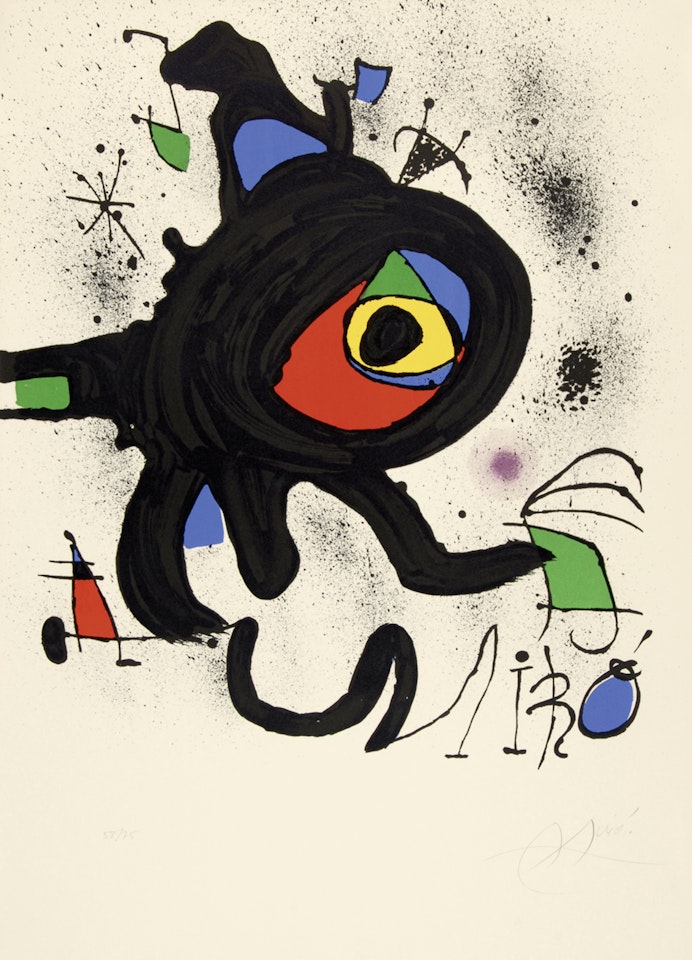 Affiche pour l"exposition "Oeuvre gravé original" by Joan Miró
