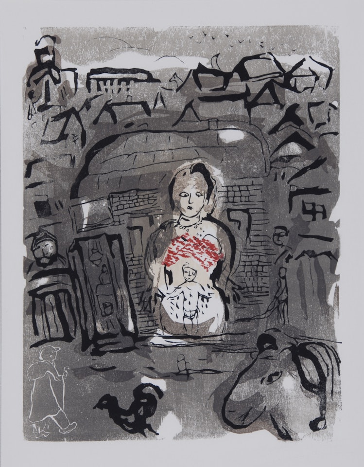 2 sheets from "Poèmes" by Marc Chagall