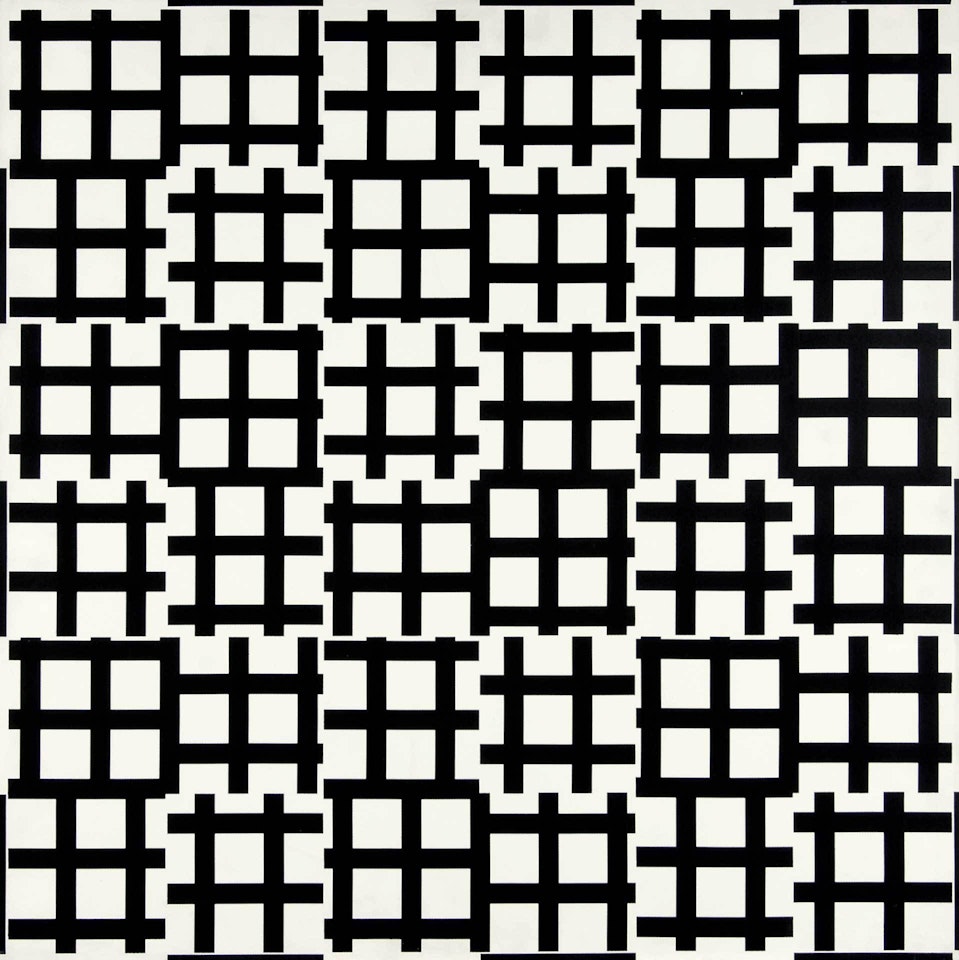 Grand tirets 0° 90° by Francois Morellet