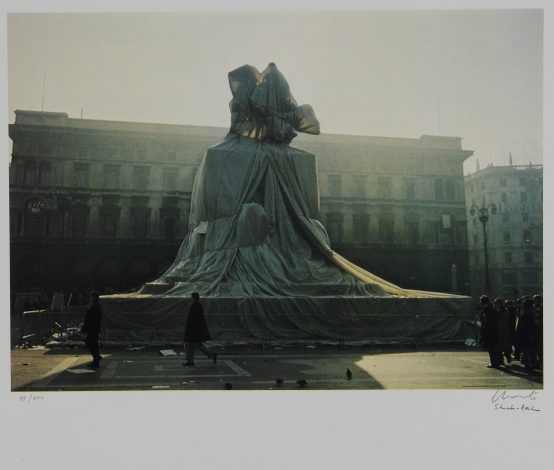 Wrapped Monument to Vittorio Emanuele, Piazza del Duomo, Milan, from "Ars Viva Edition" by Christo