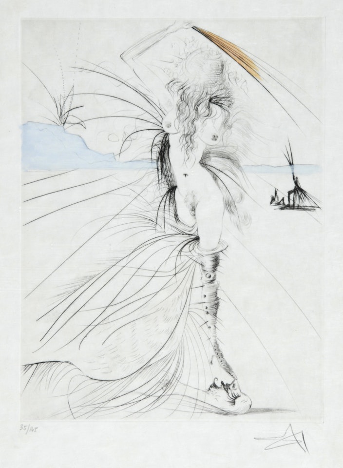 Les aigrettes, from "La vénus aux fourrures" by Salvador Dali