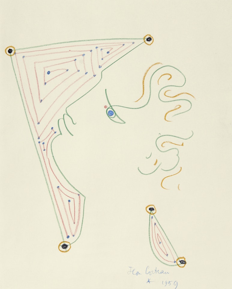Profil d"Orphée aux arabesques by Jean Cocteau