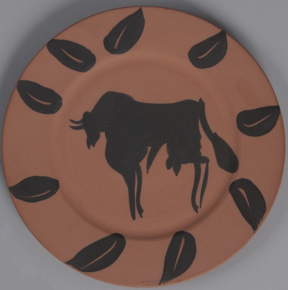 Bull, Rim with Leaves by Pablo Picasso