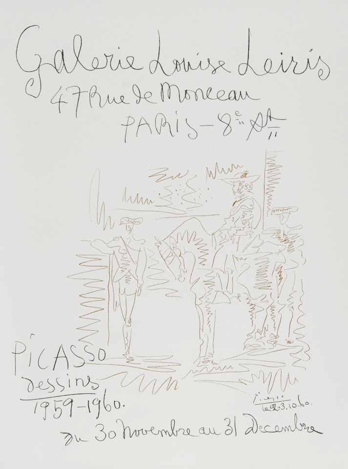 Poster. Galerie Louise Leiris, Picasso dessins by Pablo Picasso