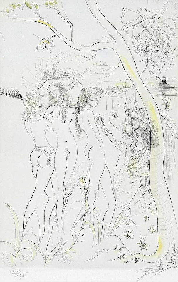Jugement de Pâris, from "Suite mythologique nouvelle" by Salvador Dali