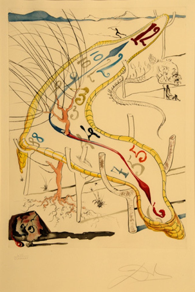Les Montres gélatines de l"espace-temps, from "La Conquête du cosmos" by Salvador Dali