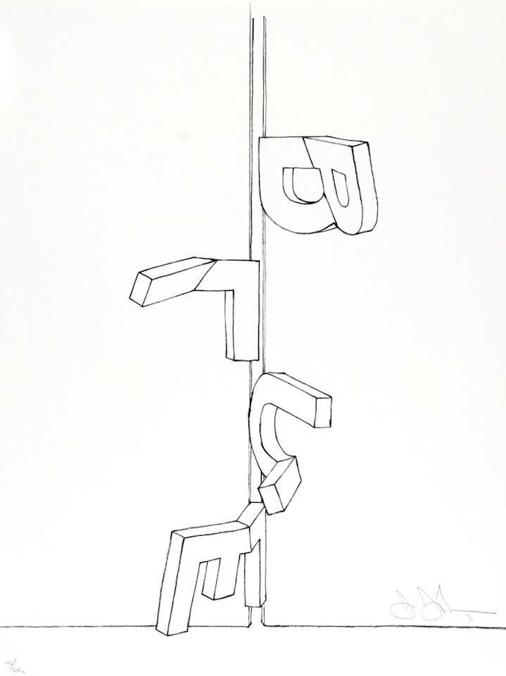 Bent "Blue"; from "Graphikmappe des Schweizerischen Kunstvereins" by Jasper Johns