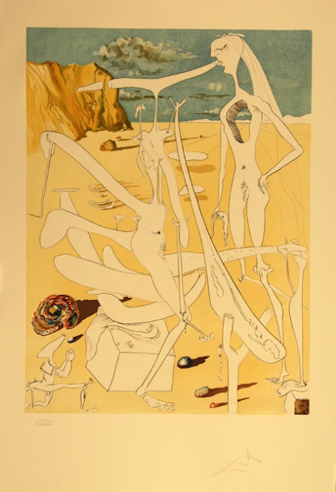 Infra-terrestres adorés par Dalí à 5 ans car il se croyait insecte, from "La Conquête du cosmos" by Salvador Dali