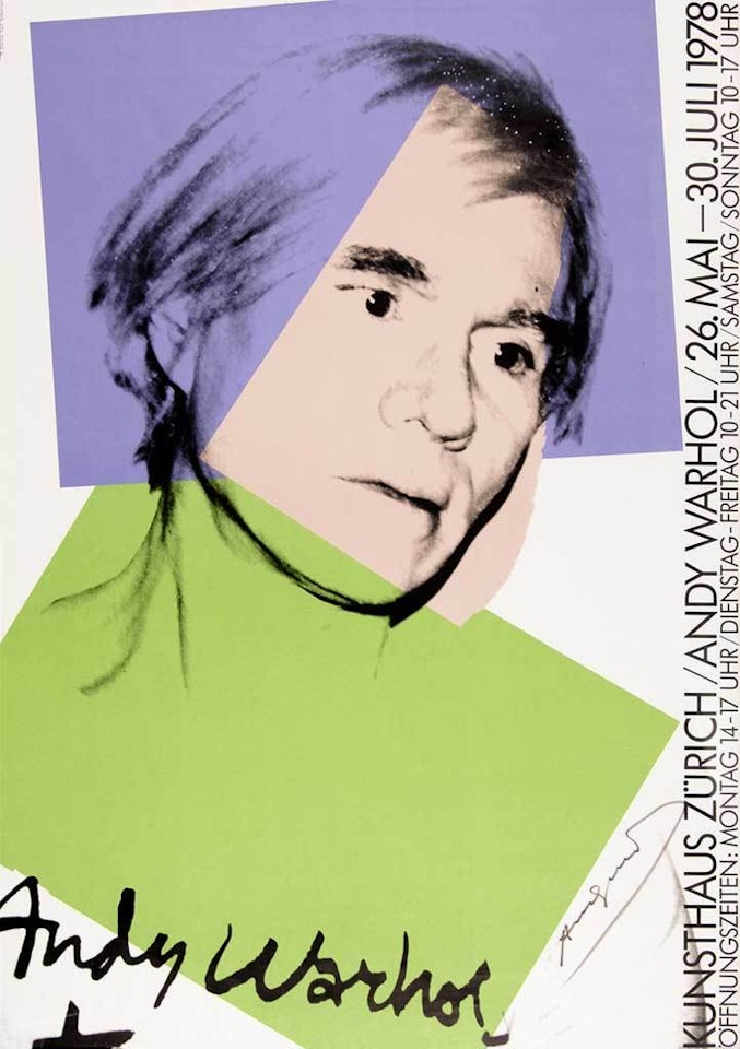 Poster. Kunsthaus Zürich, Andy Warhol by Andy Warhol