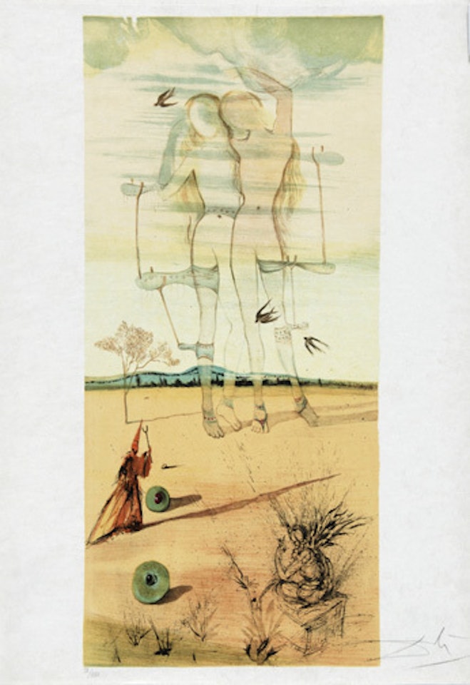 Deux nus (Gémeaux) by Salvador Dali