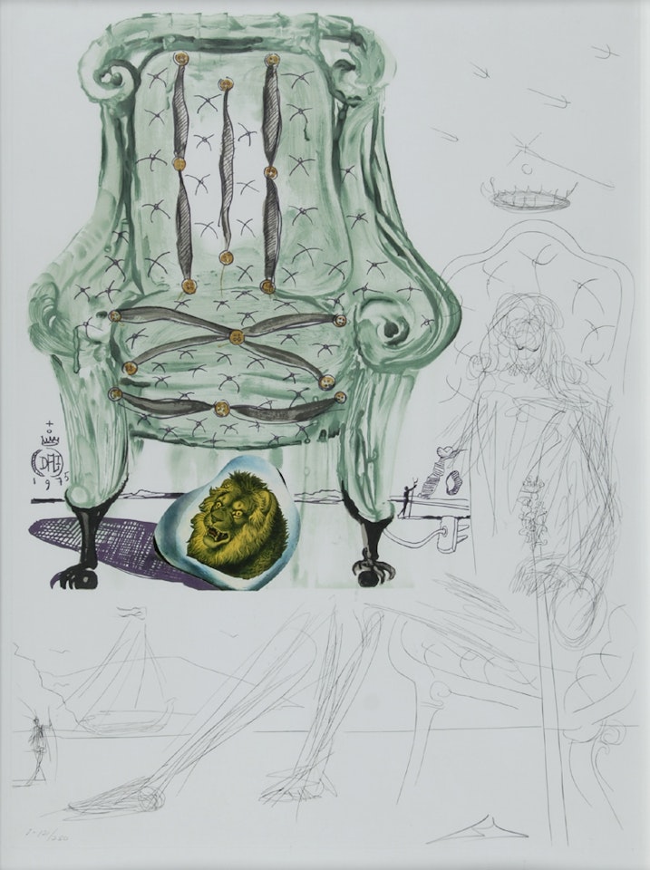 Breathing Pneumatic Armchair, from "Imaginations and Objects of the Future" by Salvador Dali