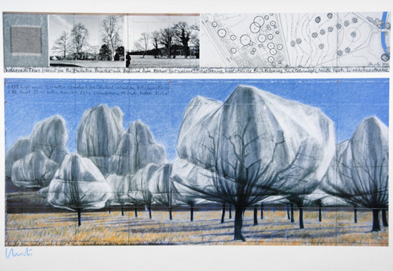 Wrapped Trees (Project for Fondation Beyeler and Berower Park, Riehen) by Christo