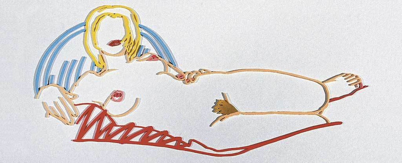 Monica Reclining on Blanket and Pillow by Tom Wesselmann